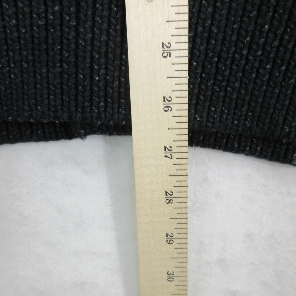 Banana Republic Men Sweater L Cardigan Black Button Front Ribbed Knit Collar - Picture 8 of 10